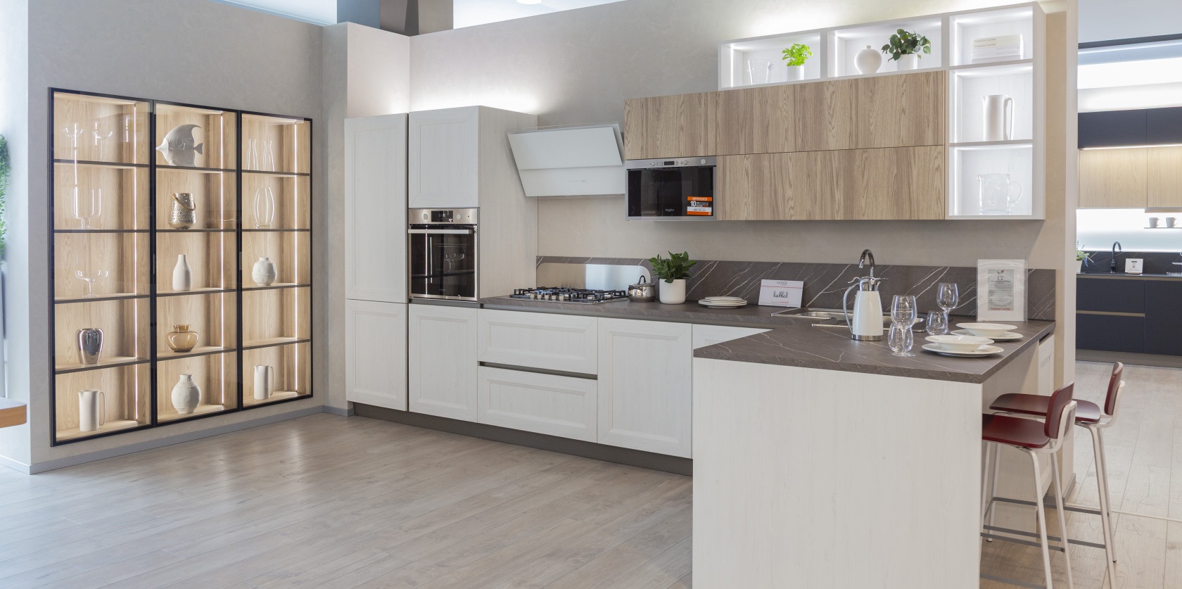 Tablet bianca e legno - Image