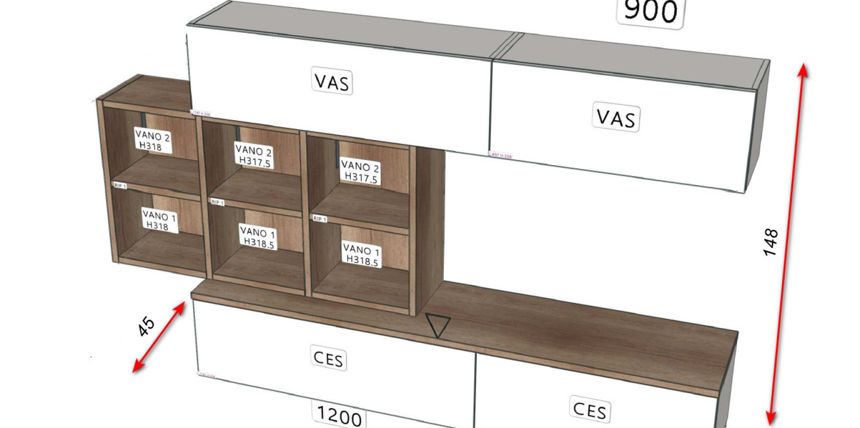 Veneta Cucine - Parete a Giorno - Image
