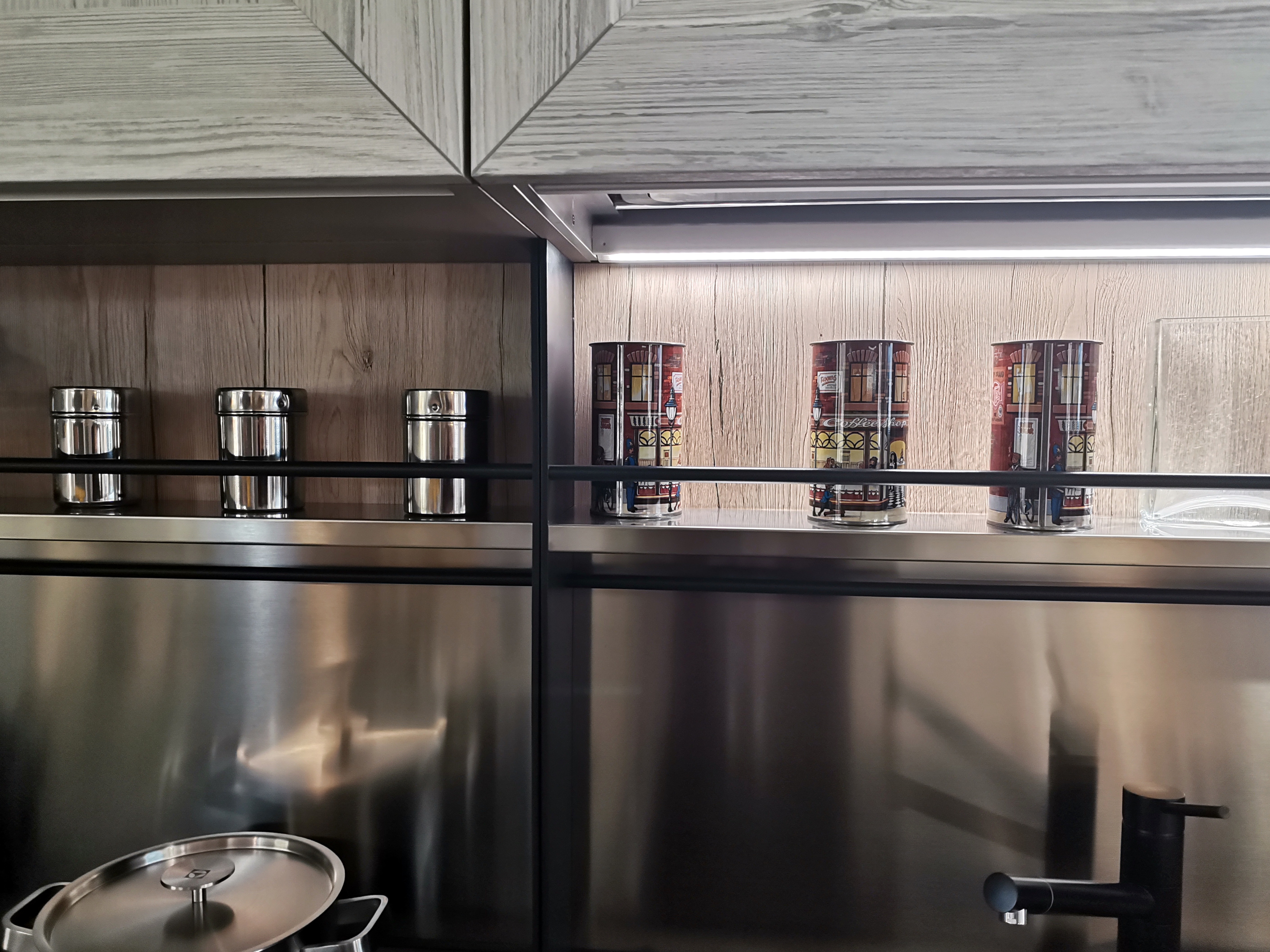 CUCINA COMPLETA START CON MANIGLIONE (INDUSTRIAL) - Image