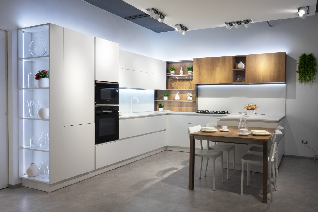 CUCINA OYSTER DECORATIVO CON PENISOLA - Image