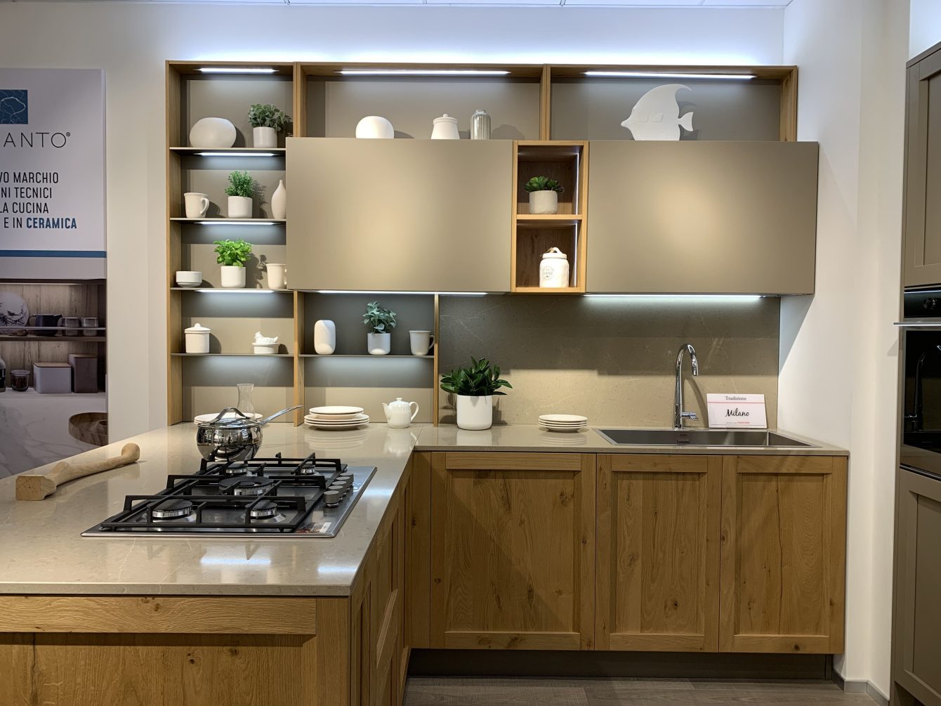 Cucina con penisola modello MILANO - Image
