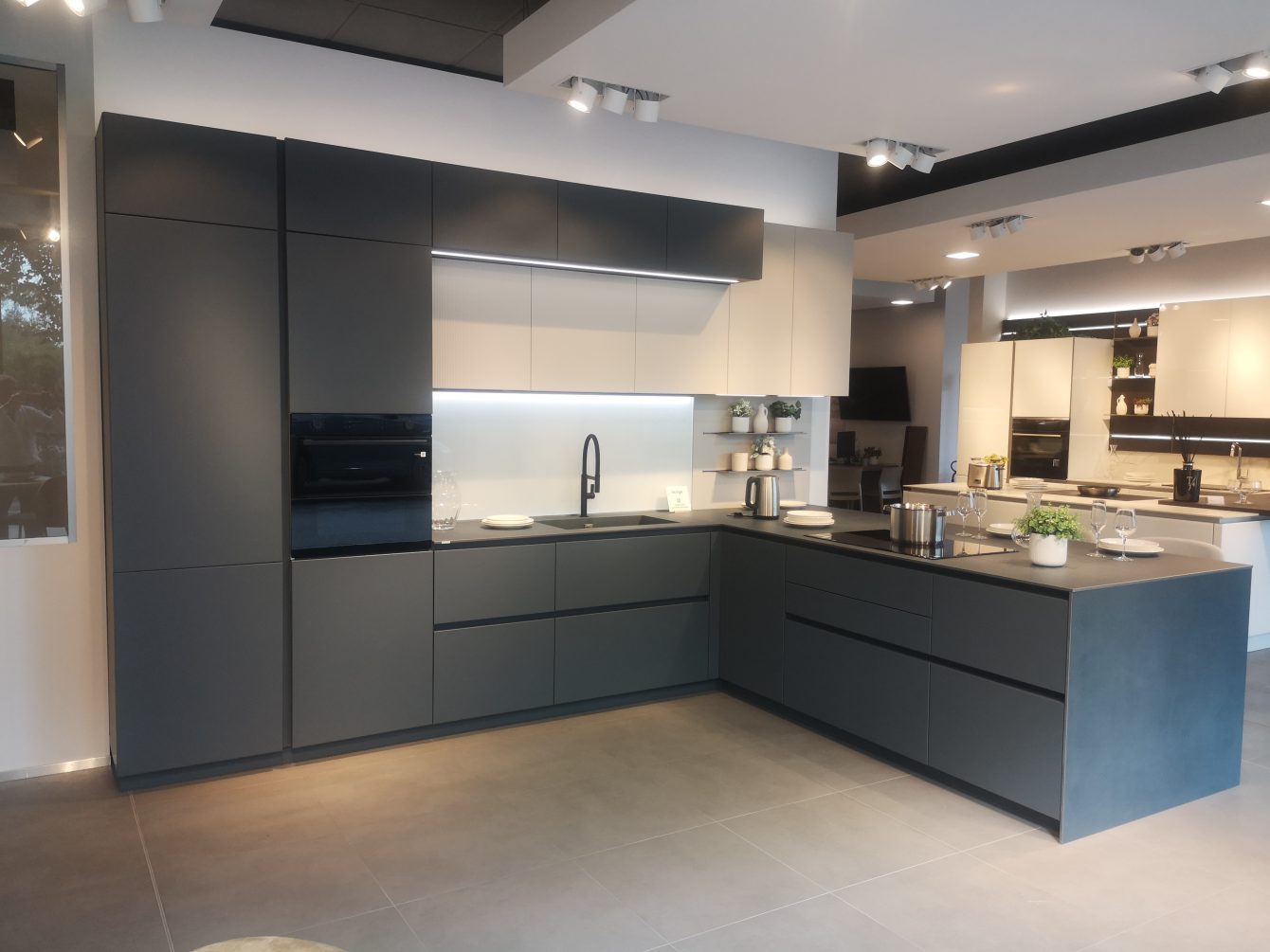 Lounge lacc.opaco ULTRA BLU  elettr.SAMSUNG piano top PALETTE DEEP BLU NAT. interno cassa DARK GREY - Image
