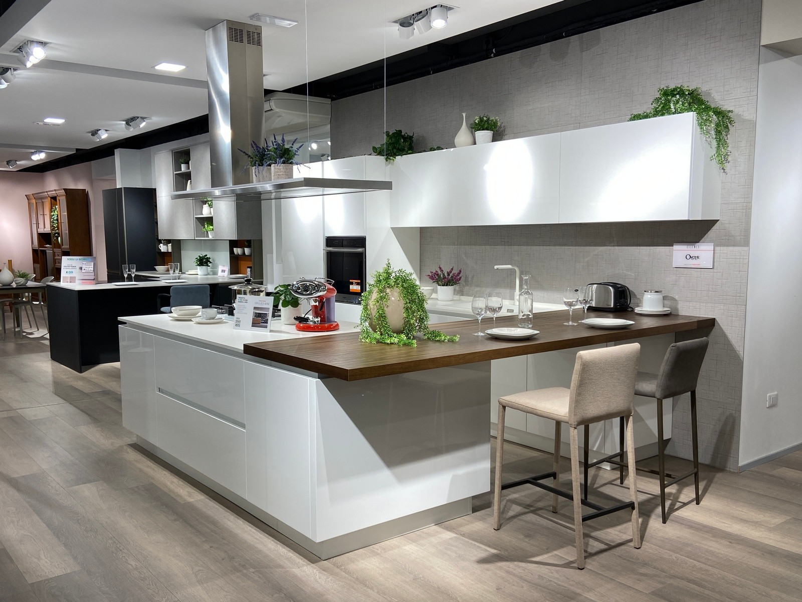 Cucina Oyster laccata lucida bianca - Image