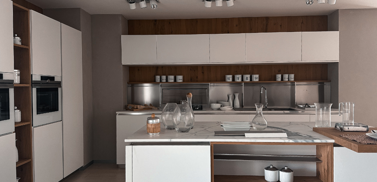 Lounge Fenix ShellSystem bianca e legno rovere - Image