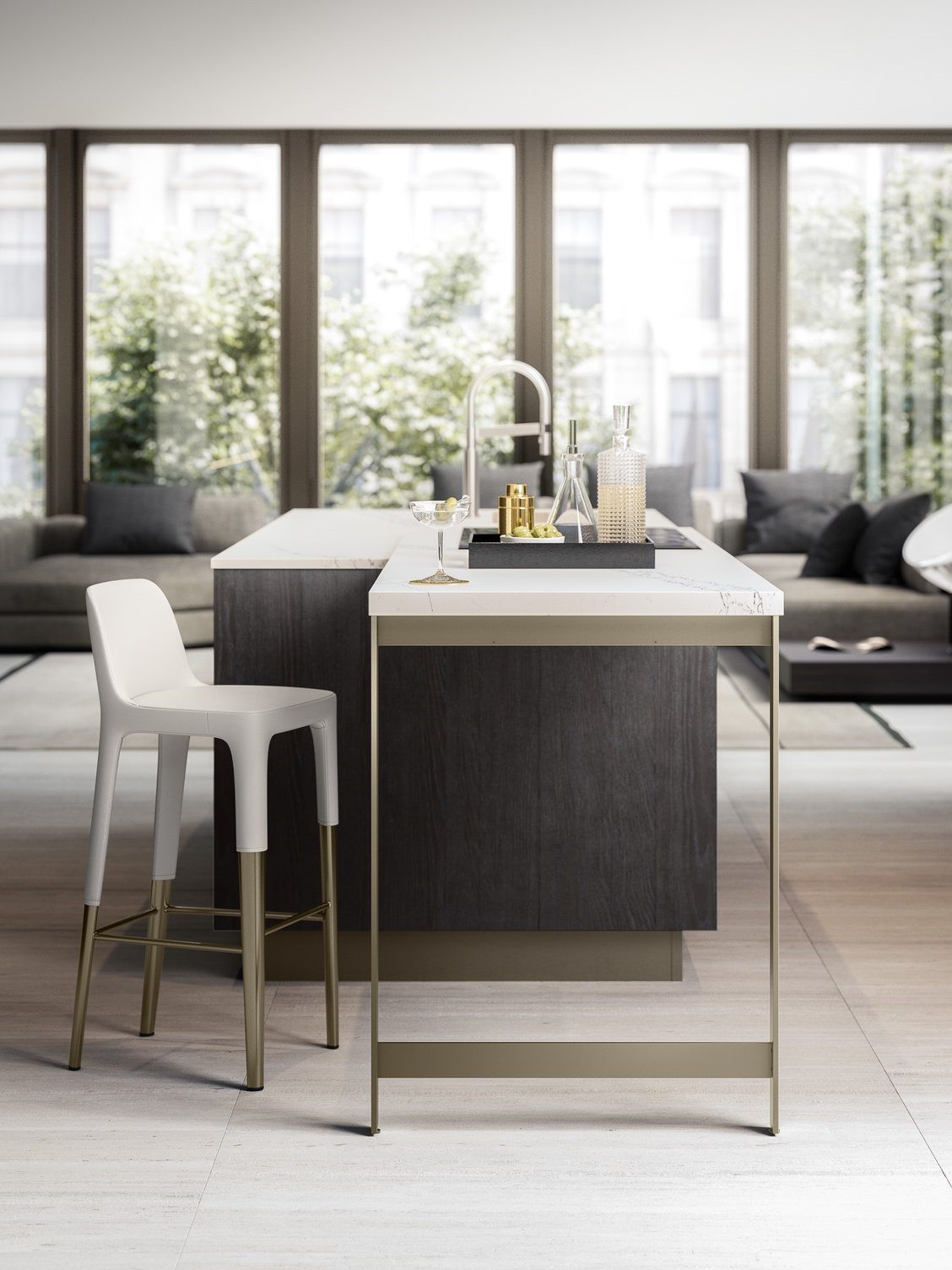 1. La cocina con isla es ideal si cuando cocina no quiere renunciar a la convivencia