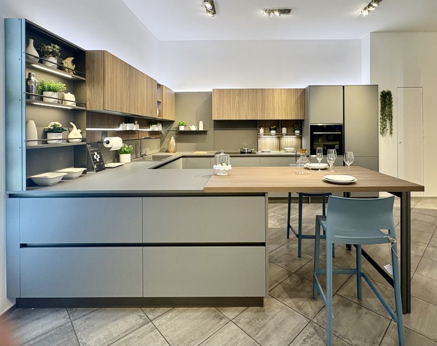 Cucina angolare Veneta Cucine START J SOFT E OYSTER DEK Rinnovo Expo - Image