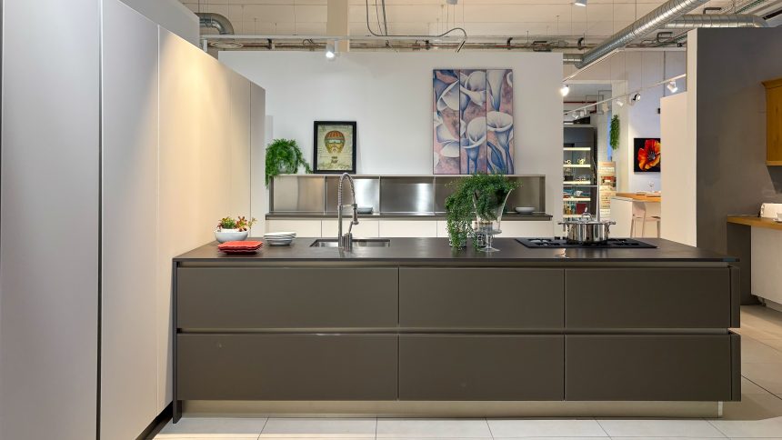 Riflex vetro opaco corda con penisola vetro opaco marrone oliva - Image